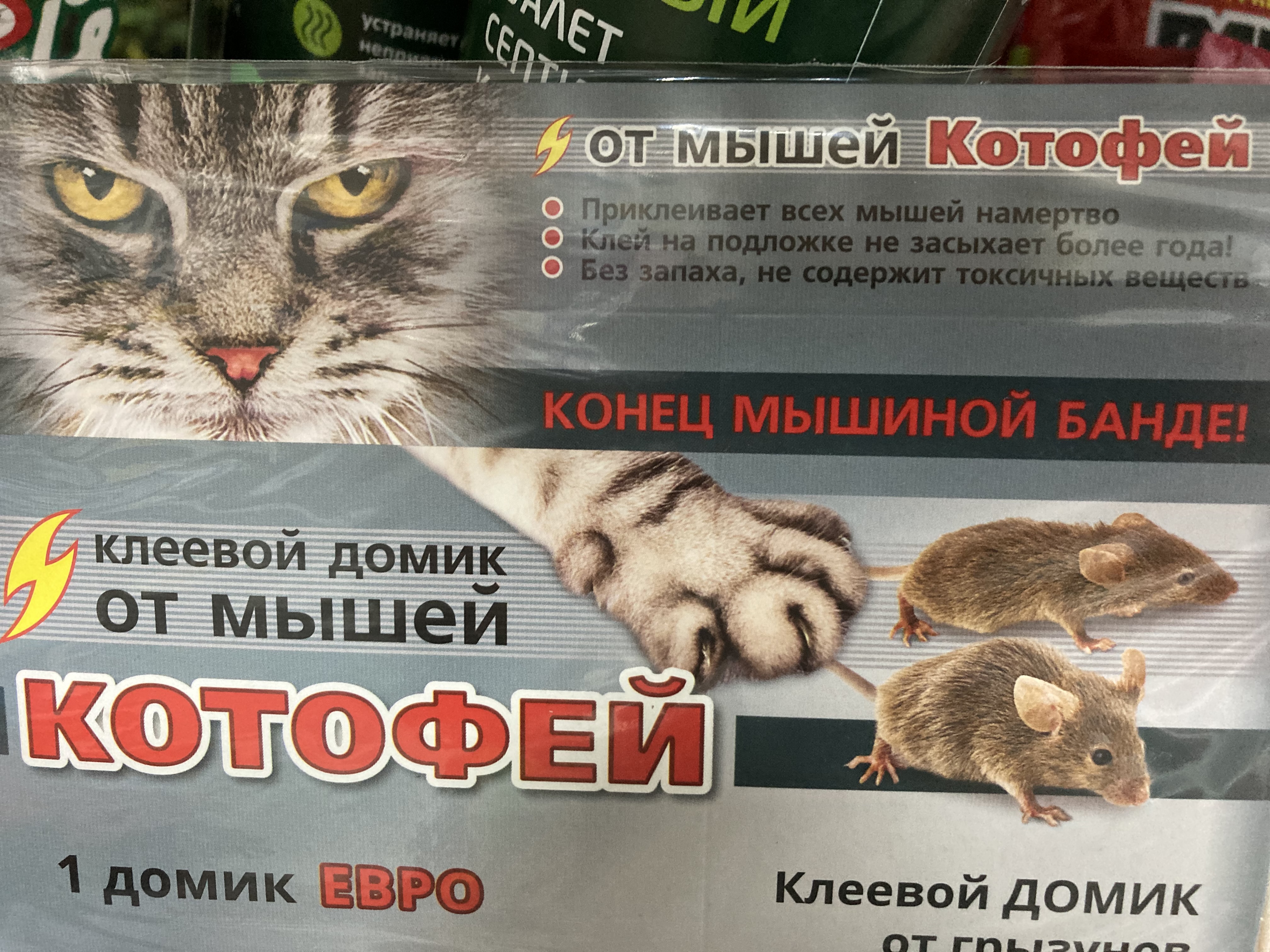 Котофей клеевой домик от мышей ВХ