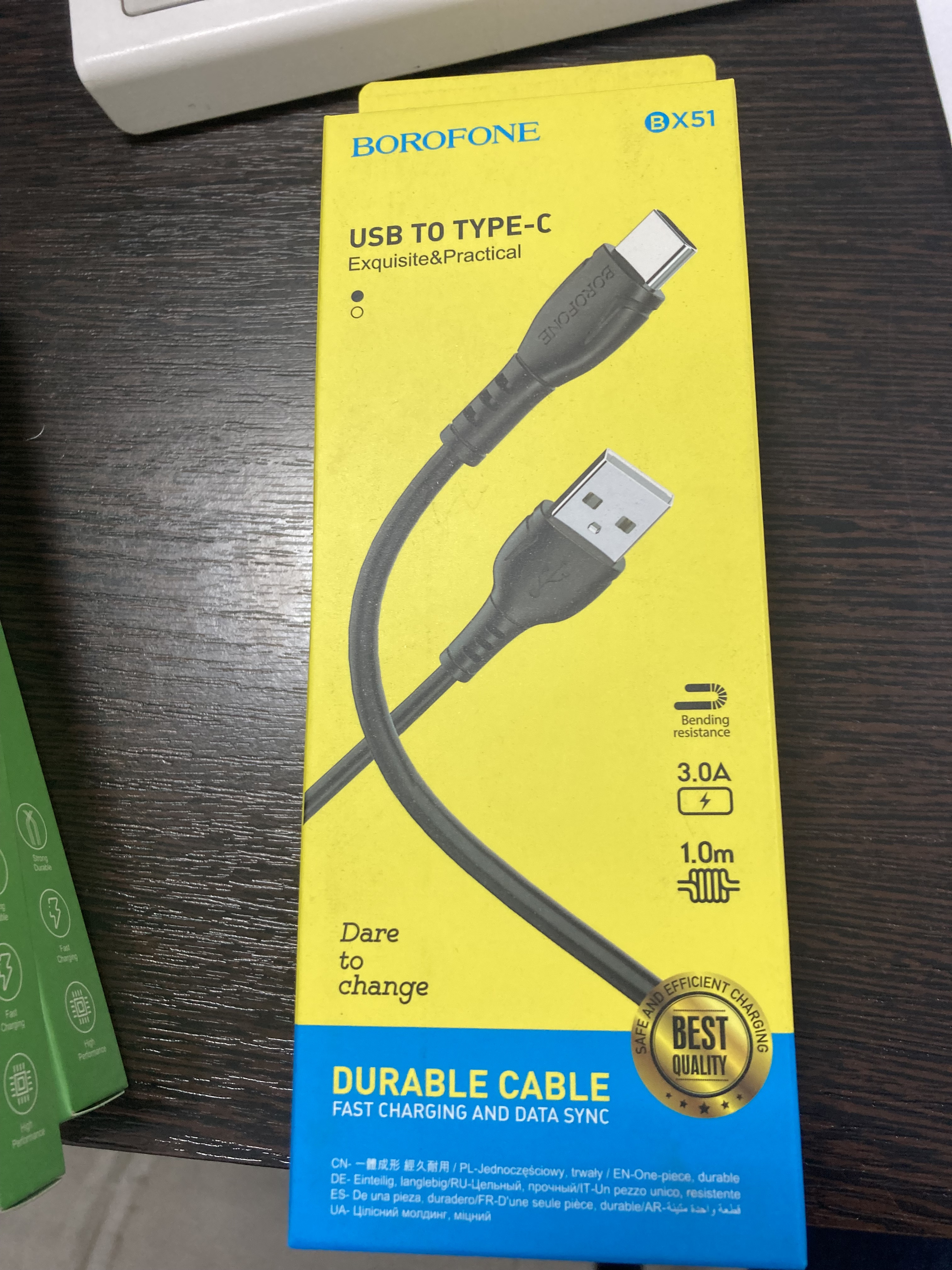 Кабель 1м. USB Borofone BX51 черный
