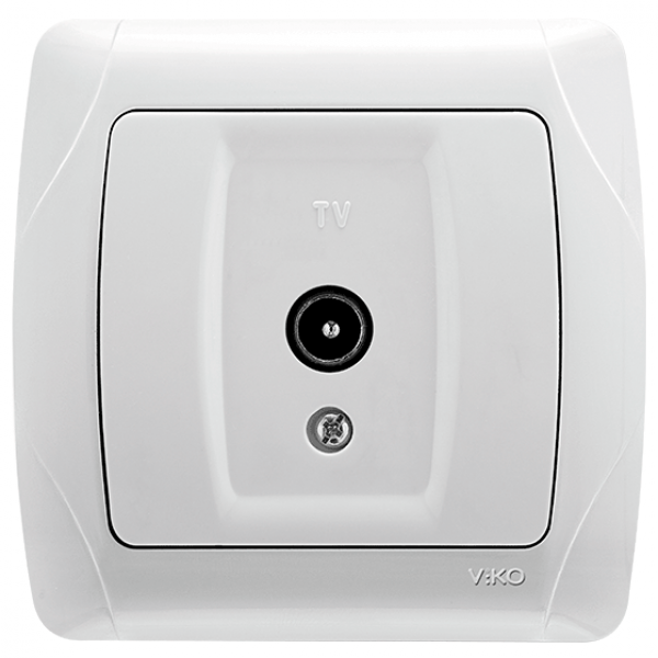 Розетка TV концевая (белый) CARM. 
