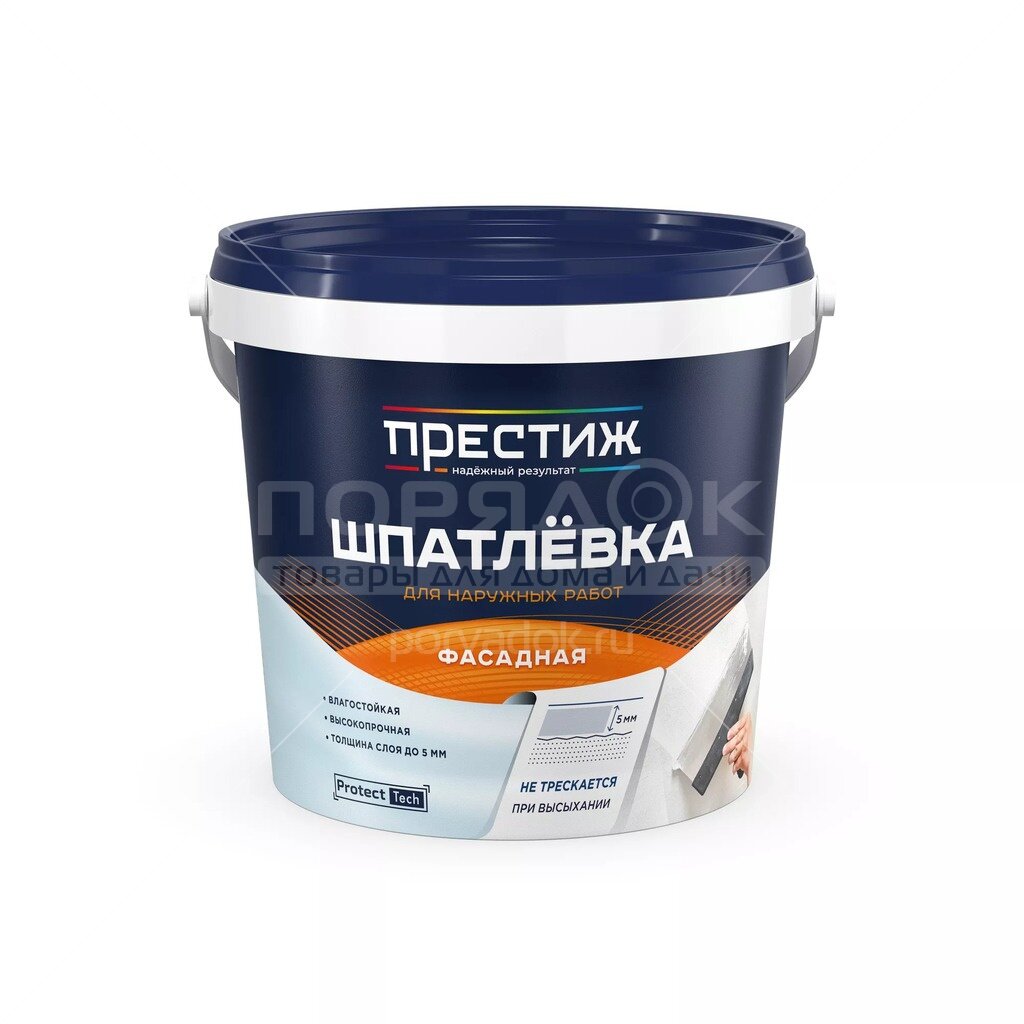 Шпатлевка акриловая фасадная ПРЕСТИЖ 3 кг