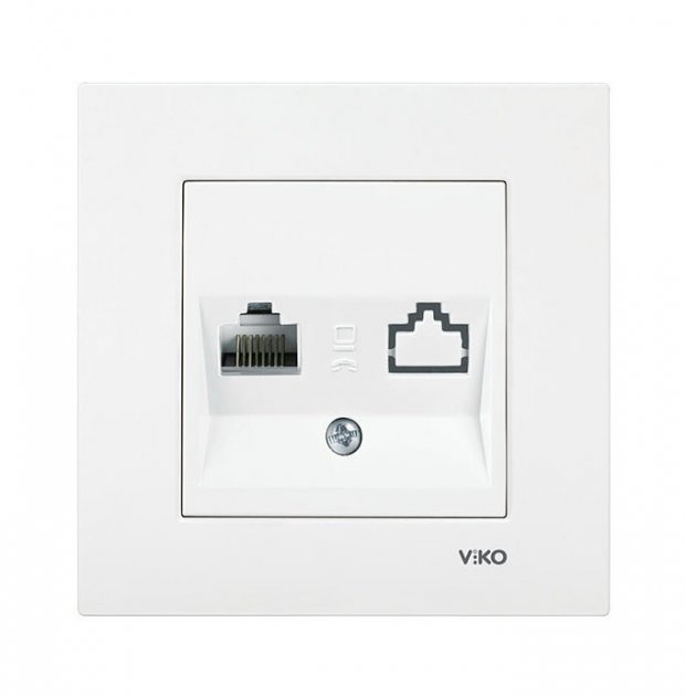 Розетка компьютерная белая (RJ45) VIKO Karre90960032 