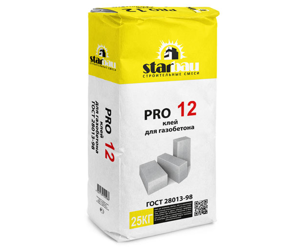 Клей д\газобетона 25кг.StarBau PRO