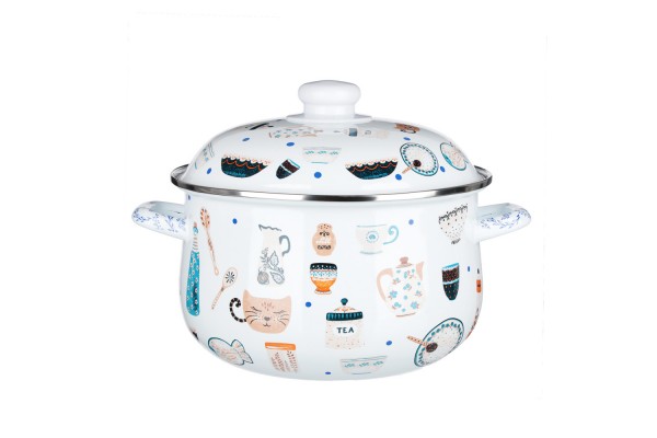 Кастрюля Кантри эмалир.VETTA 24см.5,0л.индукция 894-498