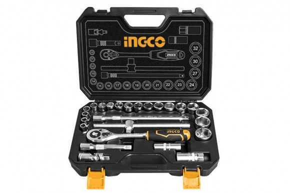 Набор головок с трещотк 25предм.INGCO HKTS12251 INDUSTRIAL