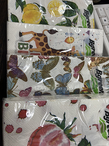 Салфетки в асс. 33*33 Bgreen