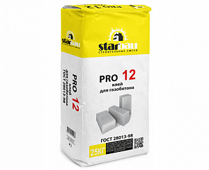 Клей д\газобетона 25кг.StarBau PRO