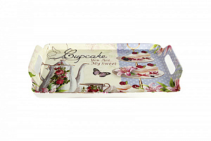 Поднос с ручк.33*21,5см прям.Капкейк(929234)\1
